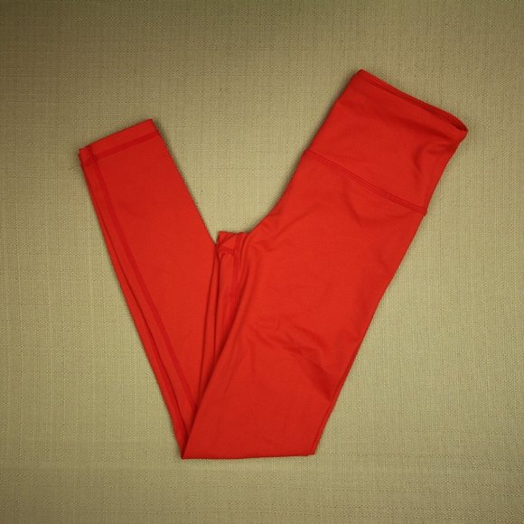 Zyia Active Cropped Leggings Women's Size 0 Mid Rise Red Activewear - Picture 1 of 9